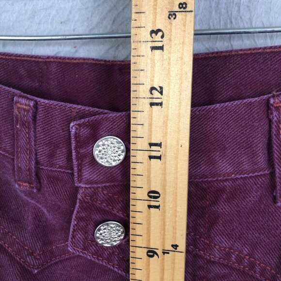 Vintage Jewells Classic Bottoms Jeans Juniors 7 Purple  Faded Bareback Crossover - Picture 7 of 16